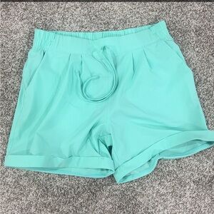 Women's Turquoise Athletic Shorts